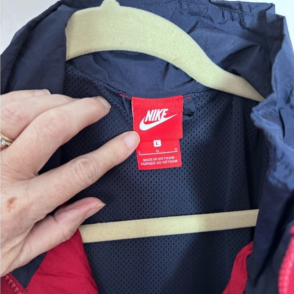 Nike Men’s Archive Half Zip Anorak / Track Jacket Red/Navy/White Size Large - Picture 6 of 16